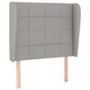 VidaXL Tête de lit avec oreilles Gris clair 83x23x118-128 cm Tissu3117930