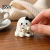 Reading Ghost Decoration Halloween Resin Figurine Creepy Witch Hat Statue Decor Pumpkin Ornament for Holiday Party