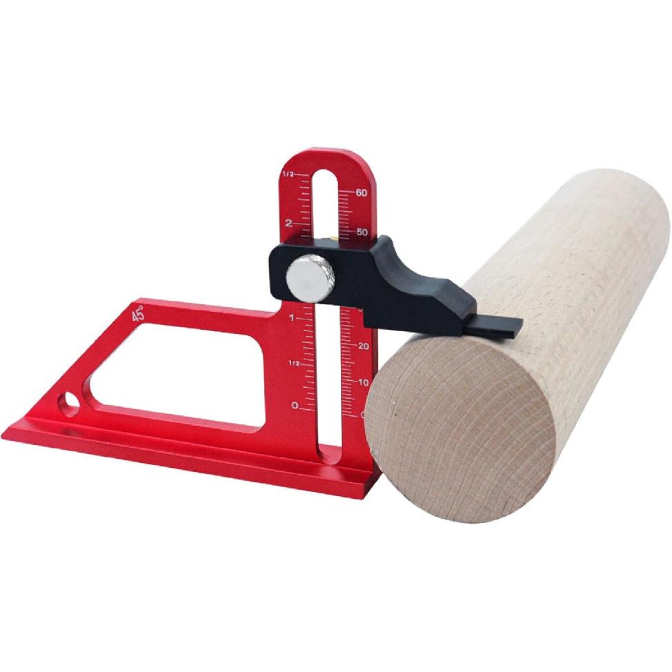Woodworking Height Gauge, 0 to 60mm 45° Tablesaw Depth Measuring Ruler, Woodworking Setting Gauge Depth Gauge for Router Table Drill, Table Saw
