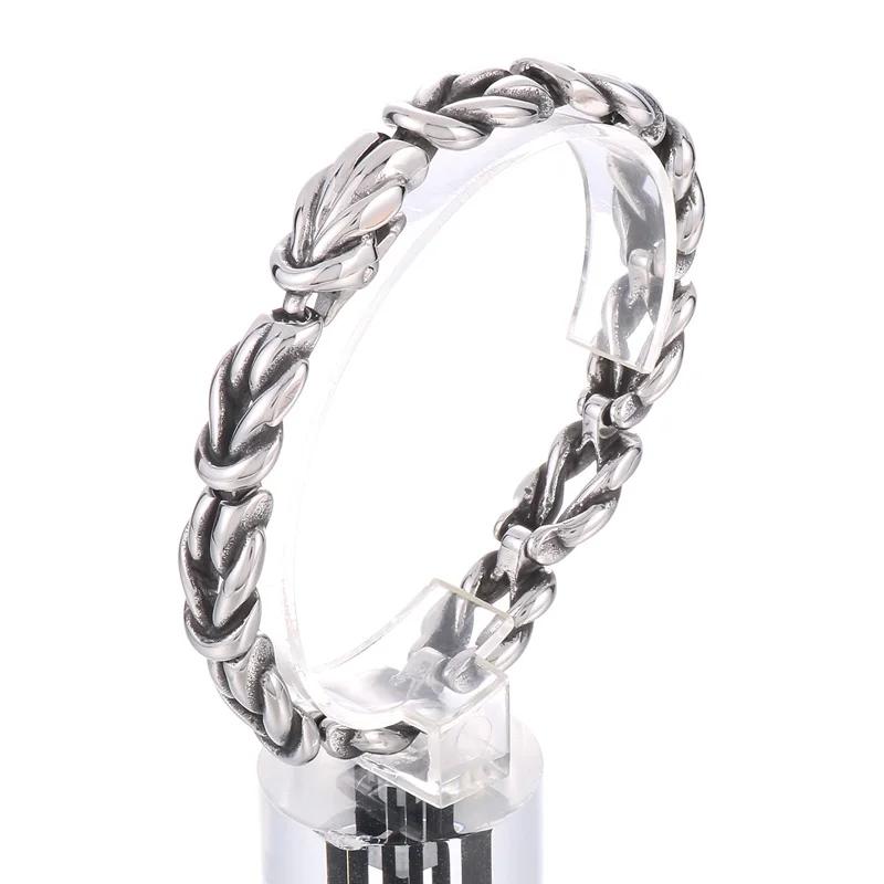 

KALEN Creative Stainless Steel Cross Men s Bracelet Punk Personalized Knot Accessories Bicycle Chain Party Jewelry Gift