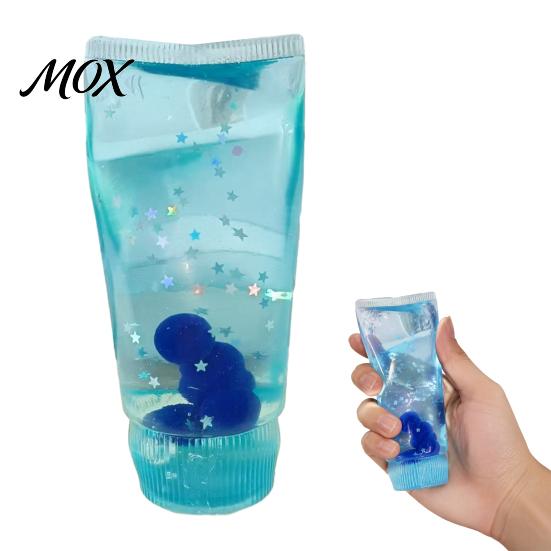 Slow Rebound Stress Toy Toothpaste Tube Relief Toy, Clear Squeezing with Glitter, Shaped Toys Rising Fidget Desk for Kids Adults Shape