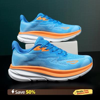 Men Sports Running Shoes Leisure Cushioning Breathable Lightweight Women's Comfortable Athletic Nonskid Marathon Sneakers