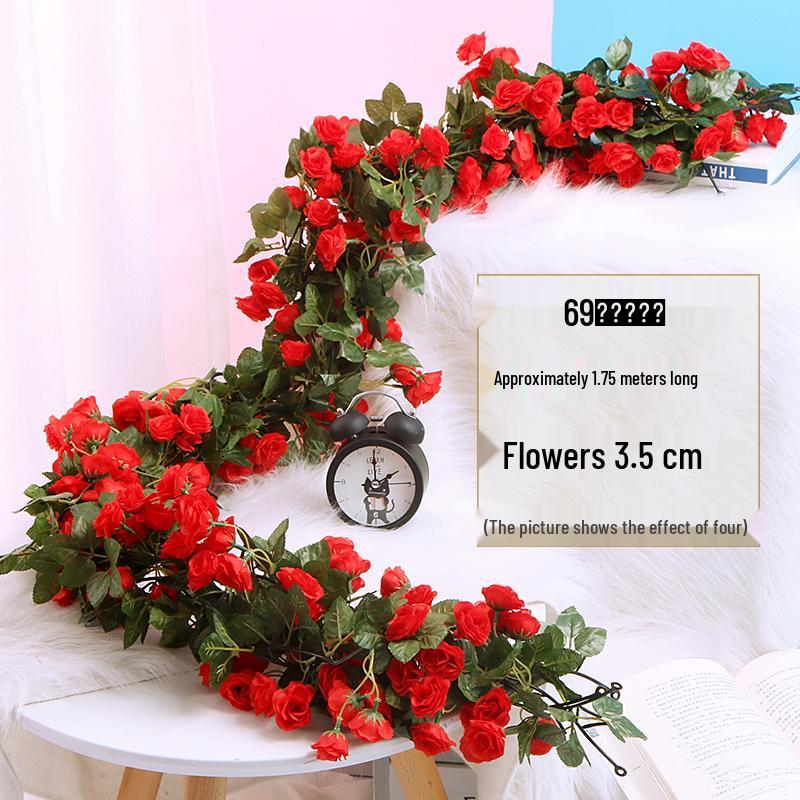 Artificial Rose Vine Hanging Basket and Arch Decoration