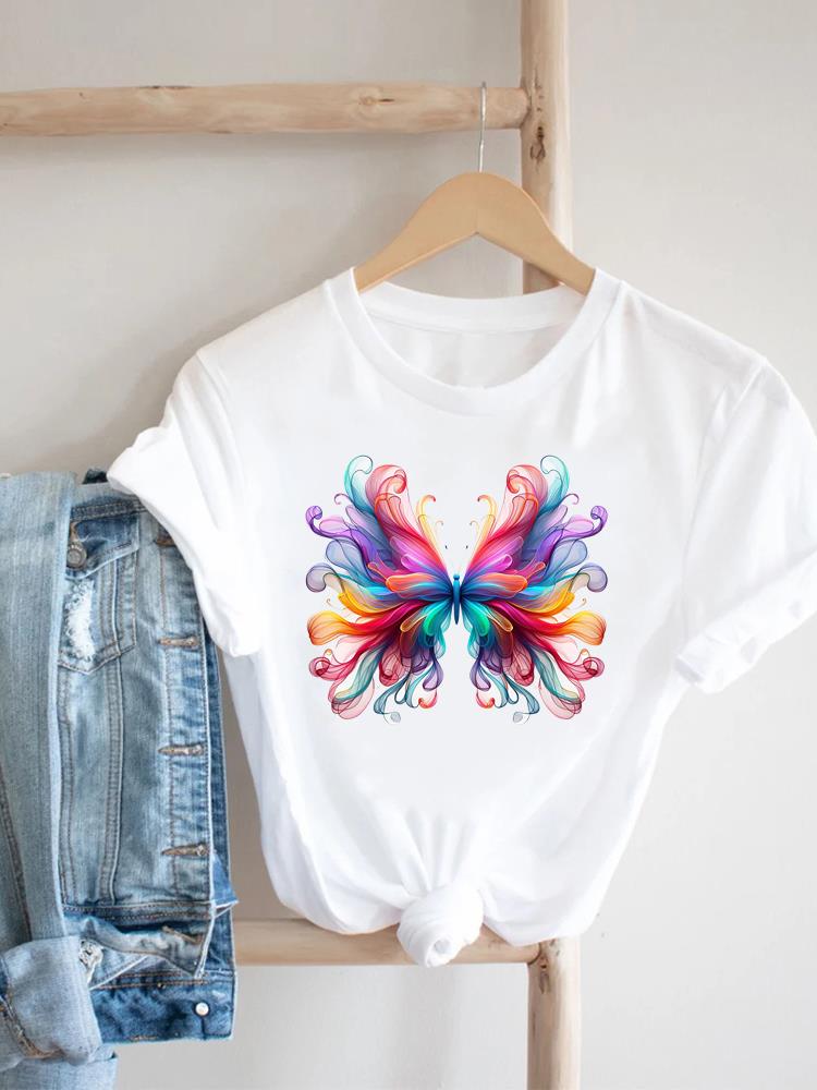 Trend Lovely Flower Cute Unisex T Shirt Short Sleeve Tee Ladies Casual Top Female Clothing Fashion Tshirt