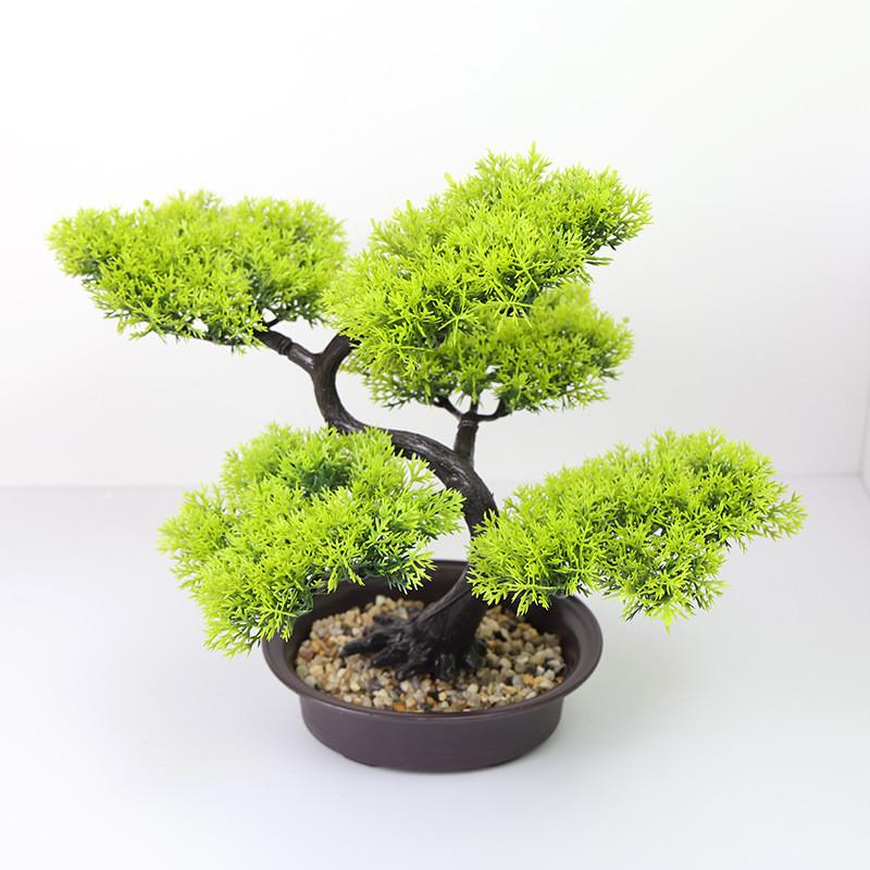 Home Decor Artificial Pine Tree With Plastic Material For Living Room And Office Display