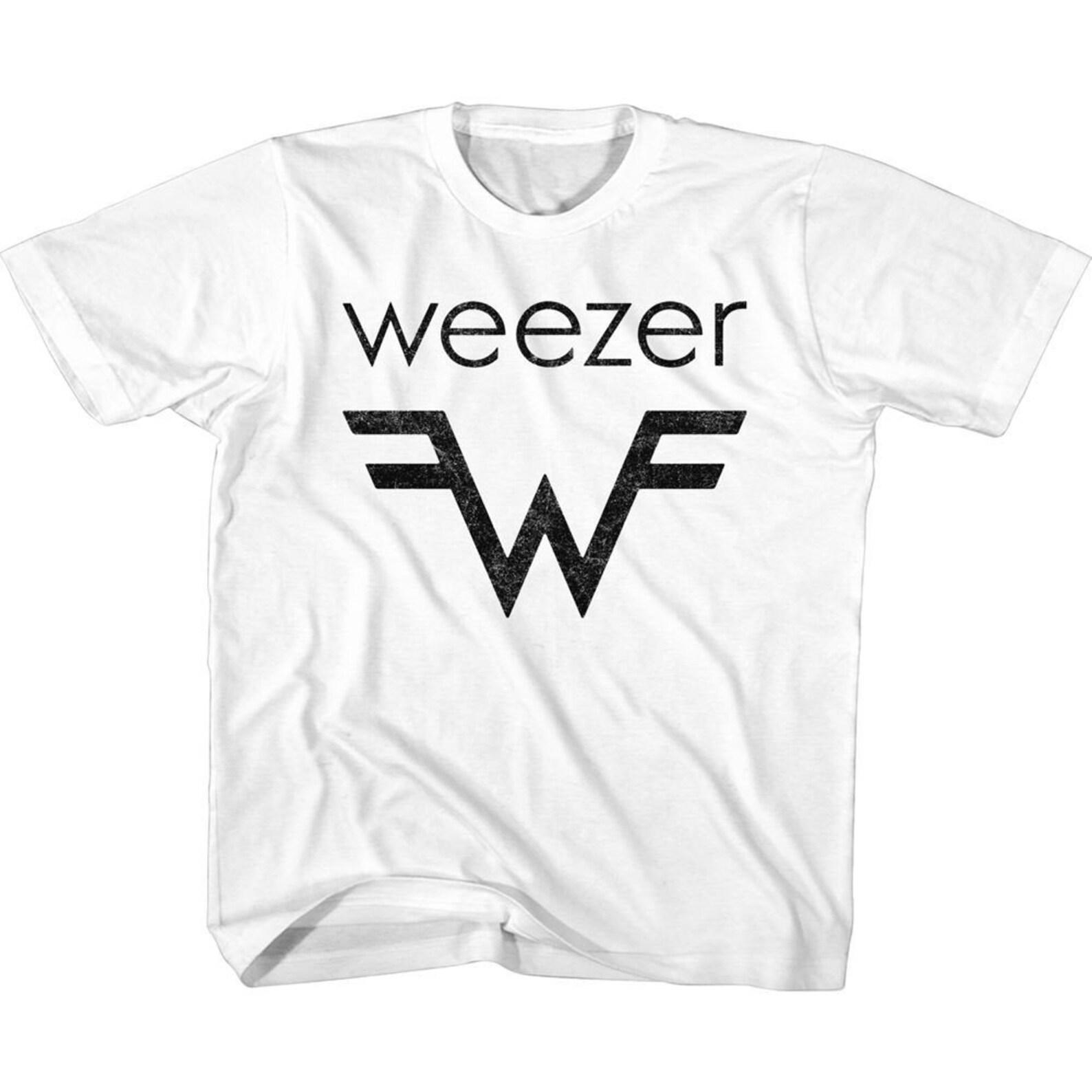 Weezer Weezer and W Logo White Youth T-Shirt 150