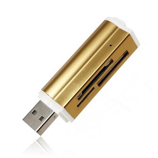 Multifunction USB 2.0 Micro SD TF MMC SDHC MS High Speed Memory Card Reader