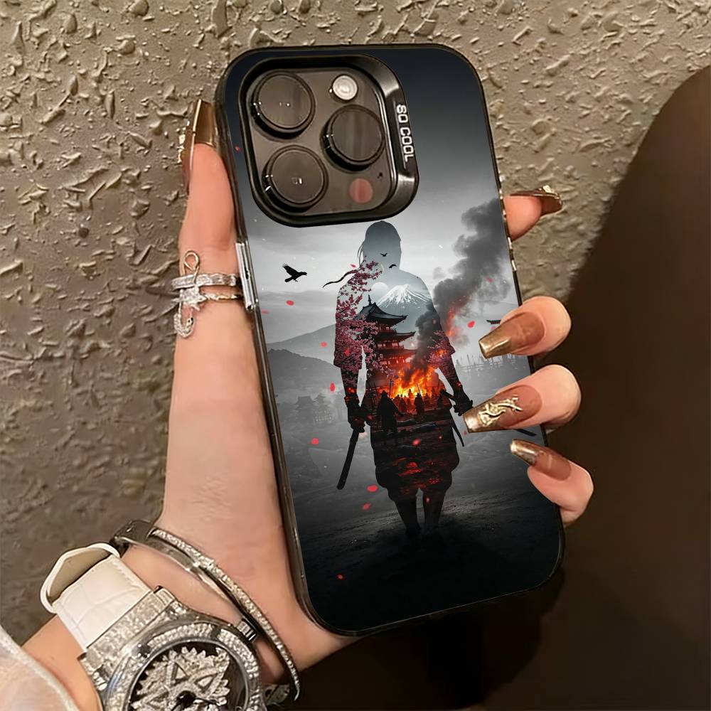 

G-Ghost Of Yotei Game Phone Case For iPhone 17,16,15,14,13,12,11 Plus,Pro Max,XS,Colorful Silver Black Cover iPhone13PROMAX