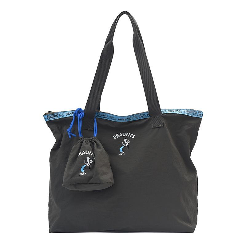 New tote bag large-capacity shopping bag daily portable simple casual splicing printed women's mother and child bag