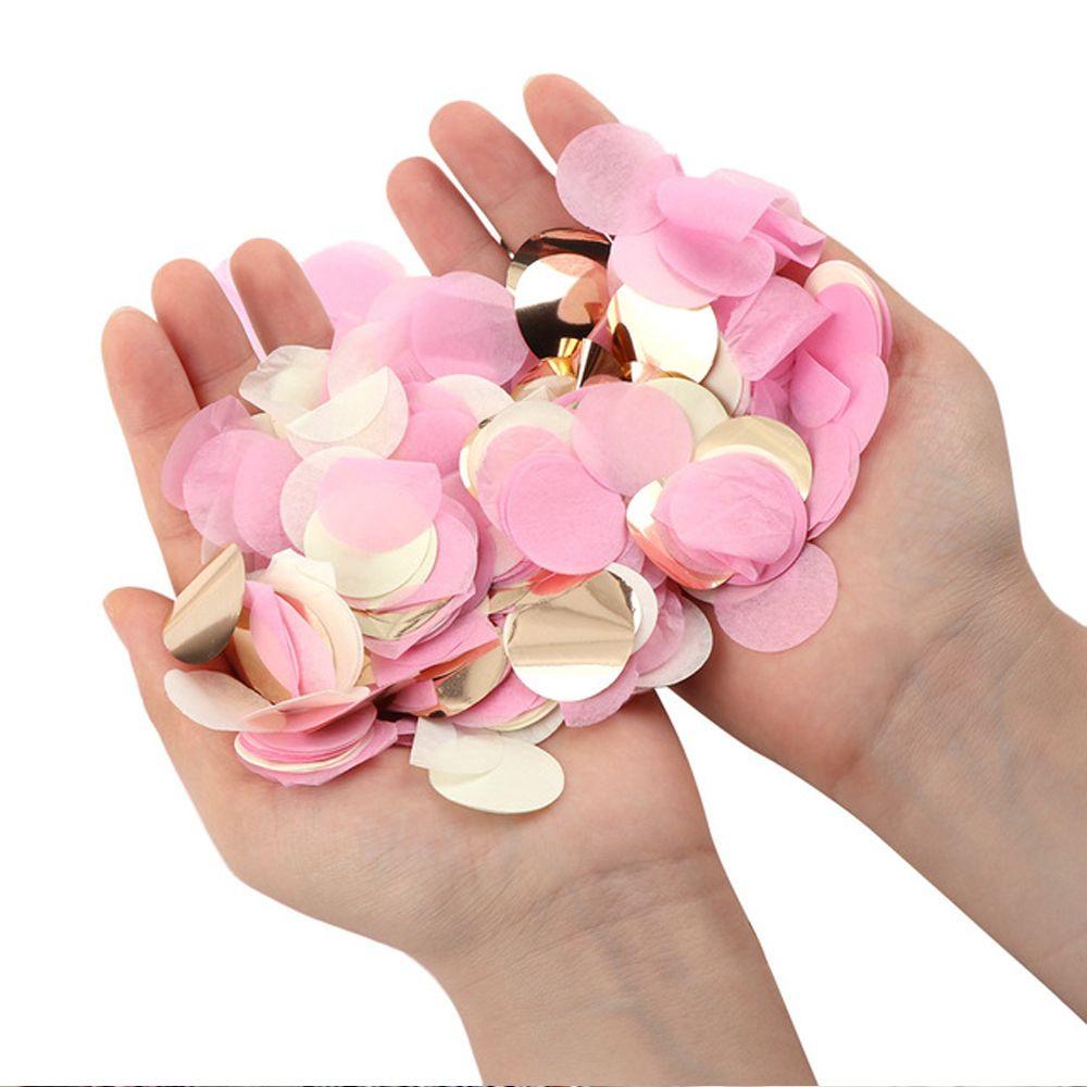 Kids Mixed Colors Birthday Pink Dots Round Party Decorations Confetti Tissue Paper Filling Balloons