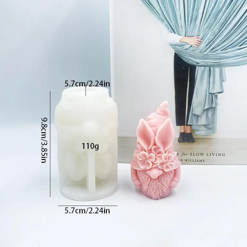 3D Dwarf Silicone Candle Mold Cute Santa Claus Portrait Crafts Resin Plaster Soap Molds Diy Home Gifts