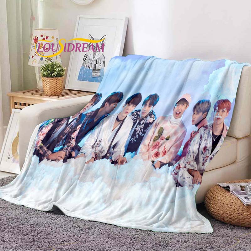 Newest Kpop Bangtan Boys Blanket Sofa Bed Blanket Super Soft Warm Blanket Cover Fleece Throw Blanket
