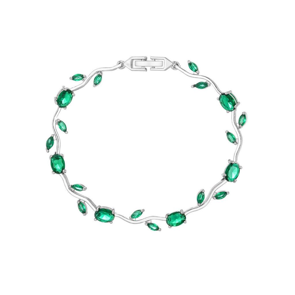 Elegante Bracciale Tulipano in Rame e Zirconia per Donna - Versatile e Raffinato Design con Diamanti Colorati