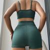 Women's Swimsuit Solid Color Threaded Split High Waist Sexy Bikini Boxer Brazilian Beachwear Bathing Suits
