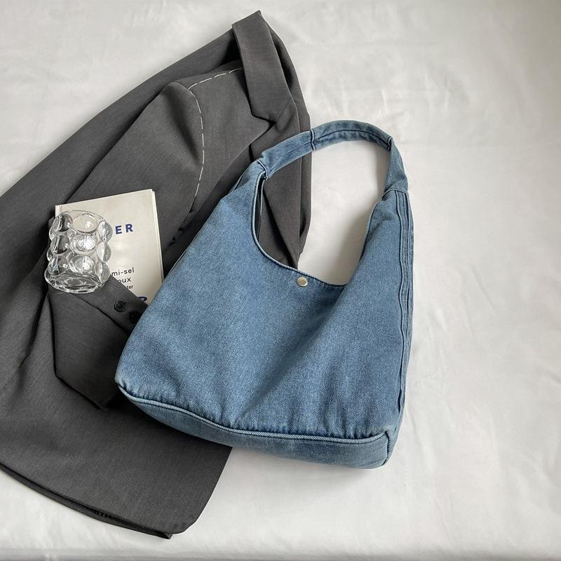 Shoulder Bag Handbag Fashion Foreign Style Big Bag Fashion Trendy Underarm Bag Leisure Bag Foreign Style Women S Bag светло-синий