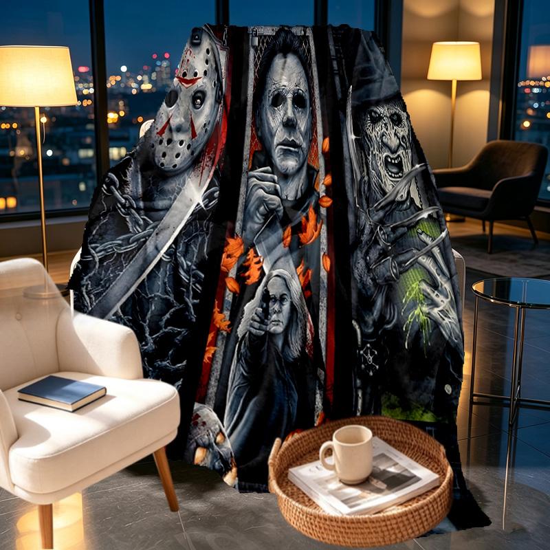 Friday the 13th Print Blanket - Soft & Comfortable, for Bedroom, Travel, Sofa, Home Decoration - Birthday Christmas Gift for Friend