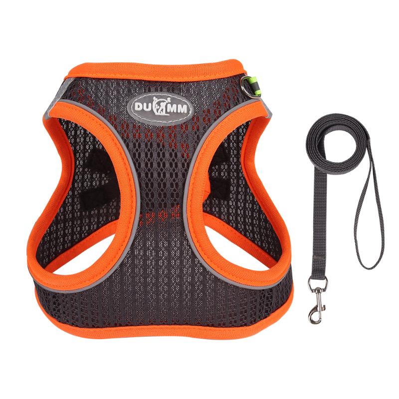 Szelki dla psa Ubrania odblaskowe oddychające regulowane obroże dla zwierząt domowych smycz do chodzenia na zewnątrz kamizelka dla buldoga francuskiego chihuahua klatka piersiowa