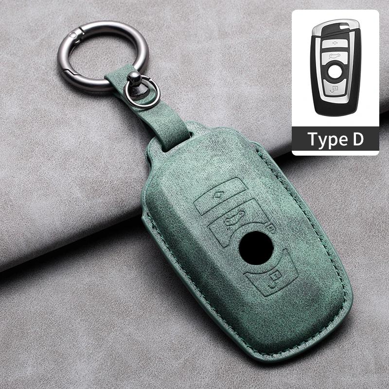 Leather Car Remote Key Case Cover for Bmw F20 G20 G30 X1 X3 X4 X5 G05 X6 X7 G11 F15 F16 G01 G02 F48 1 2 3 4 5 6 7 Series