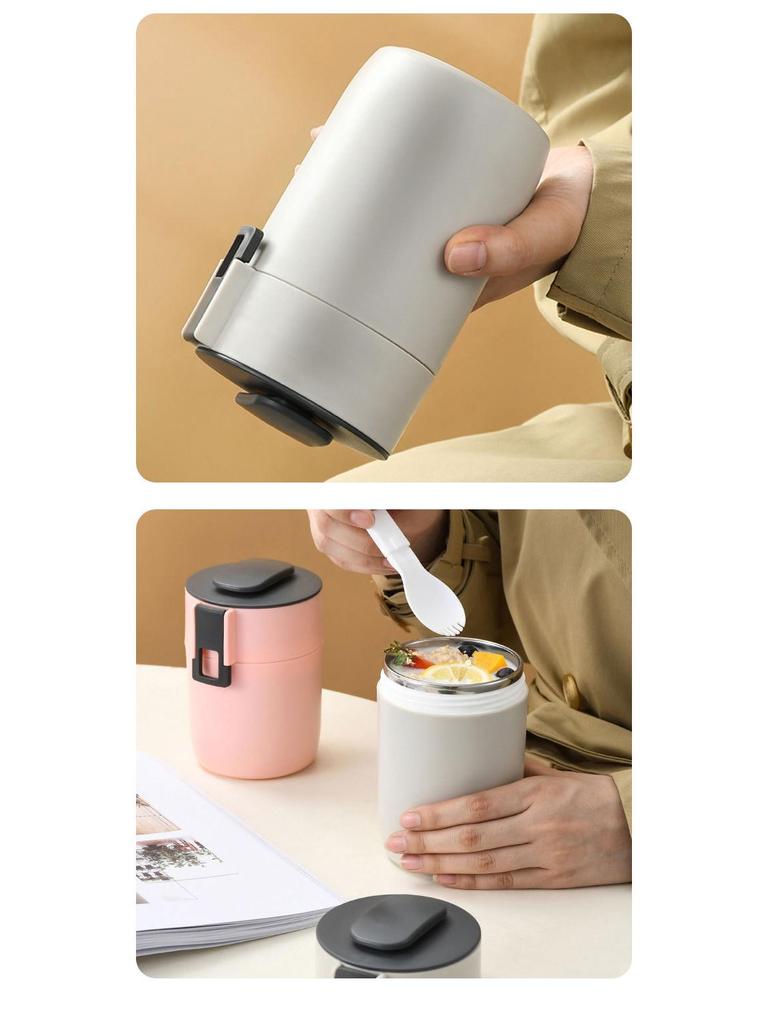 304 Stainless Steel Insulated Portable Soup Cup for Men, Women, and Students - Ideal for Breakfast, Porridge, Oatmeal, and Tea