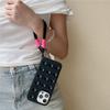 Fashion 3D Cute Candy Liquid Silicone Suction Cup Case For iPhone 16 15 14 Plus 11 12 13 Pro Max Soft Lanyard Wrist Strap Cover