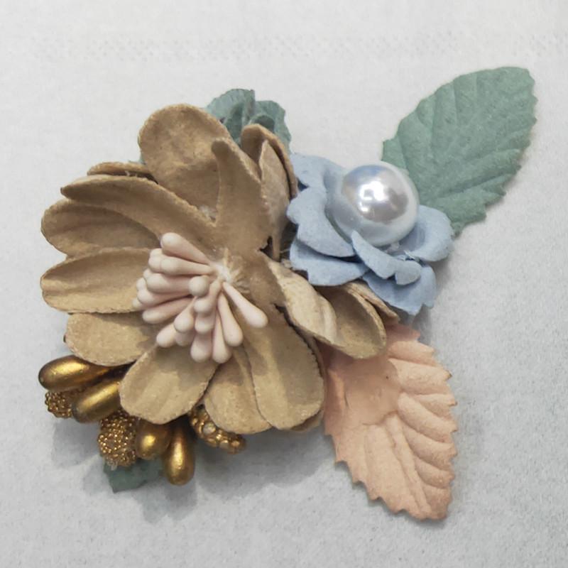 Toddler Pearl Flower Headdress Hair Ties Scrunchies Rubber Bands for Baby Girls' Ponytail Kids' Hair Accessories