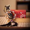Car Lucky Cat Blessing Plate Rearview Mirror Ornament for Women's Safety