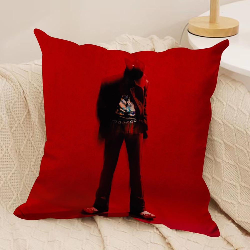DDPR Ian Saint Cushion Cover Silky Short Plush DoubleSided Printed Pillow Case for Sofa All Seasons Home Decor Gift