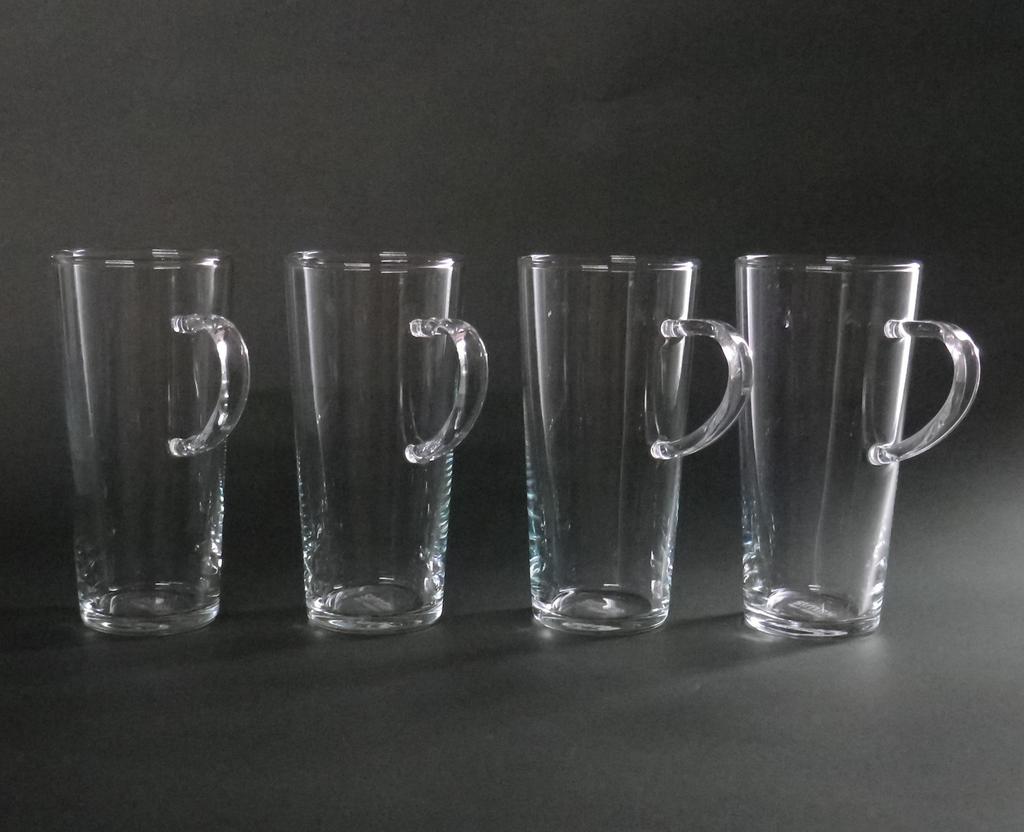 Czech-made heat-resistant glass, dishwasher-safe, SIMAX Carina mug set of 4, 2642-4