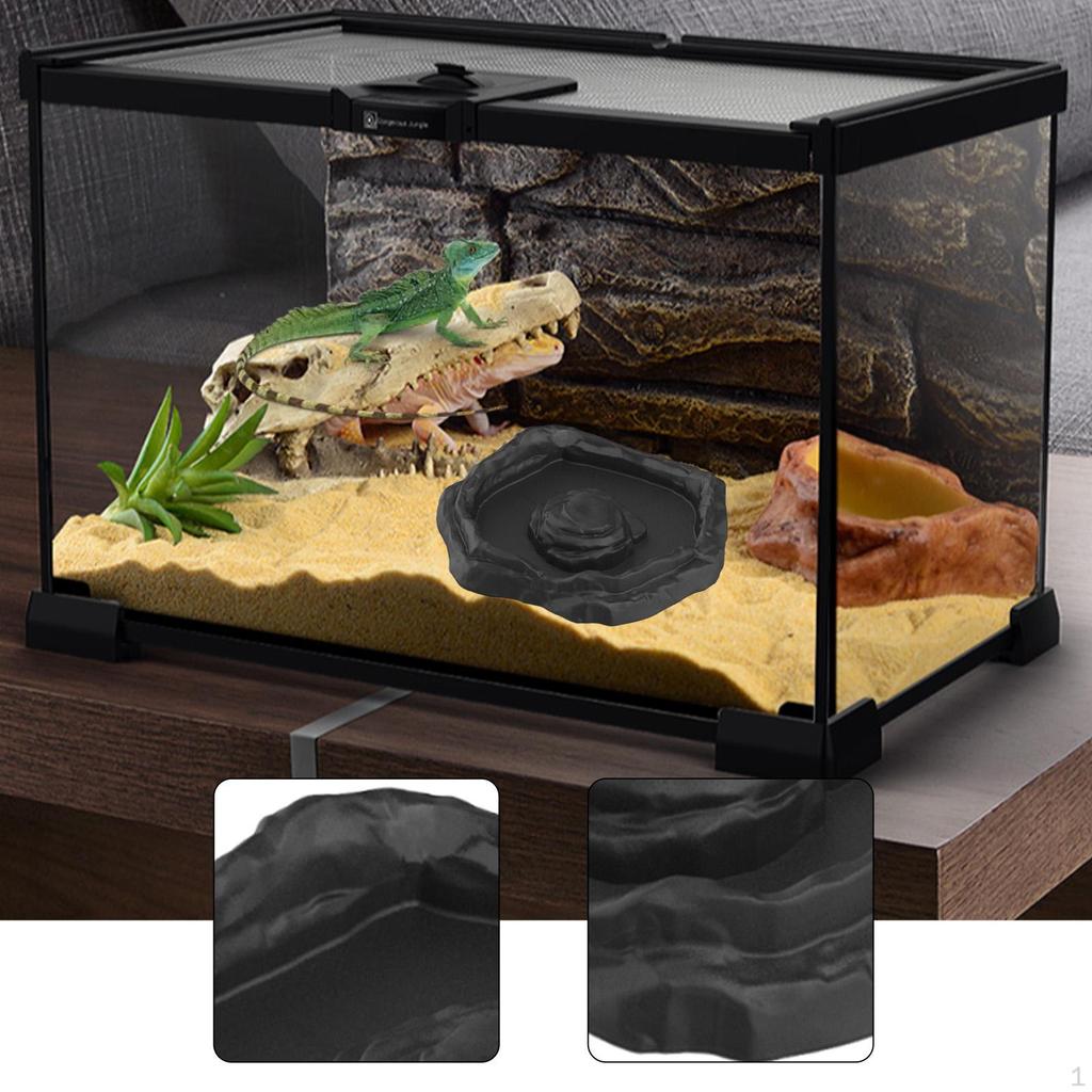 Reptilbadskål Pool Matning Matare Dekor Terrarium Skål för Sköldpaddor Husdjur