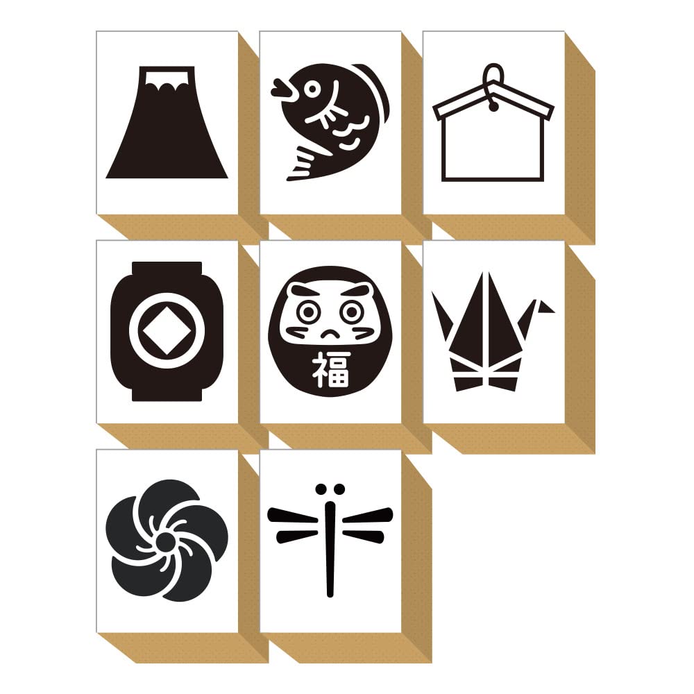 

Cute and stylish wooden rubber stamp convenient and made in design featuring maple cherry and Perfect for short and New Perfect as a set, Japan.