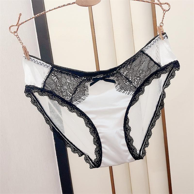 Girls Forging Face Lace High Elastic Large Size Sexy Silky Smooth Japanese Pure Desire Seamless Underwear Douyin Explosion