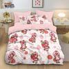 3D Cute Girls Strawberry Shortcake Bedding Set Colorful Cartoon Strawberry Girl Pattern Duvet Cover Pillowcase Home Decor Room