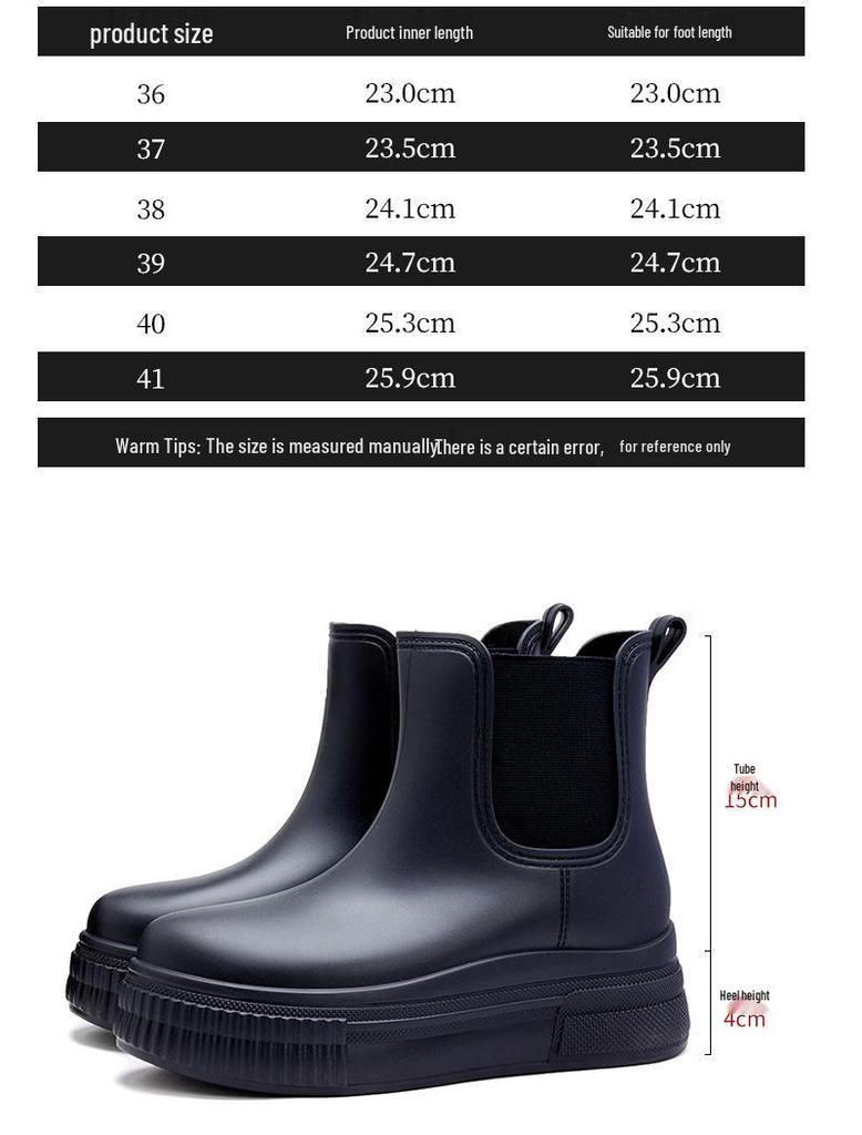 2025 Women's Japanese Style Non-slip Waterproof Short Rain Boots - Fashionable Outdoor Wear for Ladies