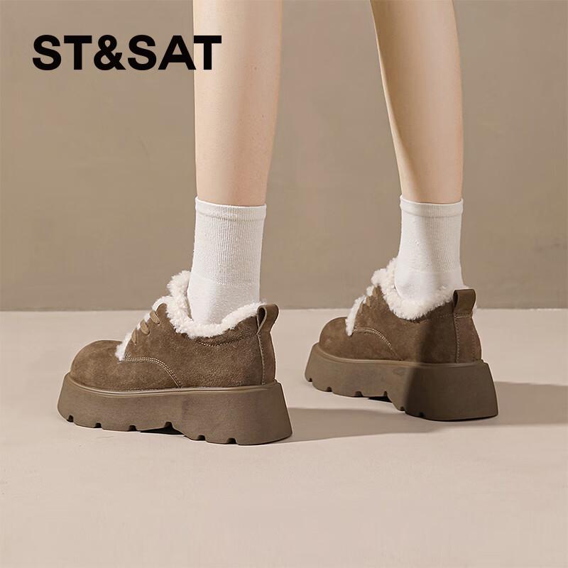 Women's Retro Thick-Soled Faux Fur Lined Birken-Style Winter Shoes