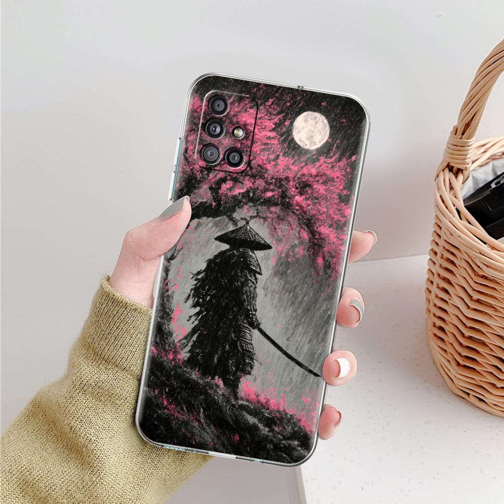 Case For Samsung A15 A13 A35 A55 A51 A71 A41 A31 A21S A03S A05 A17 A23 A25 A33 A53 A73 5G A07 4G Cover Japanese Bushido Samurai