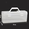 Plastic Clear Storage Box Clear with Handle Marker Pen Storage Holder Desktop Organizer Plastic Storage Case Art Students