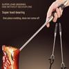 Gancio a Pinza per Carne in Acciaio Inossidabile con Manico in Legno