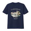 La Rochelle T-Shirt Weich Frankreich Urlaubsbekleidung Souvenir Vintage Gewaschen Vielseitiges Oberteil Für Den Alltag Dehnbar Atmungsaktiv