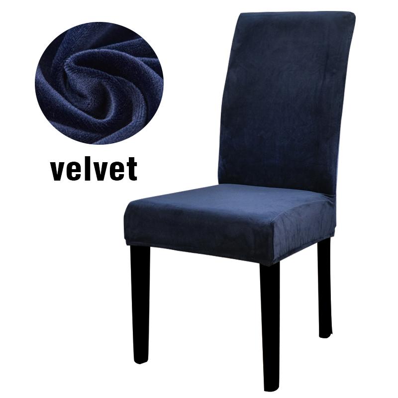Velvet Chair Slipcovers for Dining Room Stretchy Super Soft Parson Chair Seat Covers Chair Protectors for Party Pet Protection