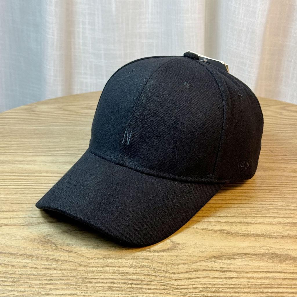 Korean-style woolen embroidery N Letter-printed baseball cap for women, versatile for autumn and winter, suitable for young and middle-aged, casual