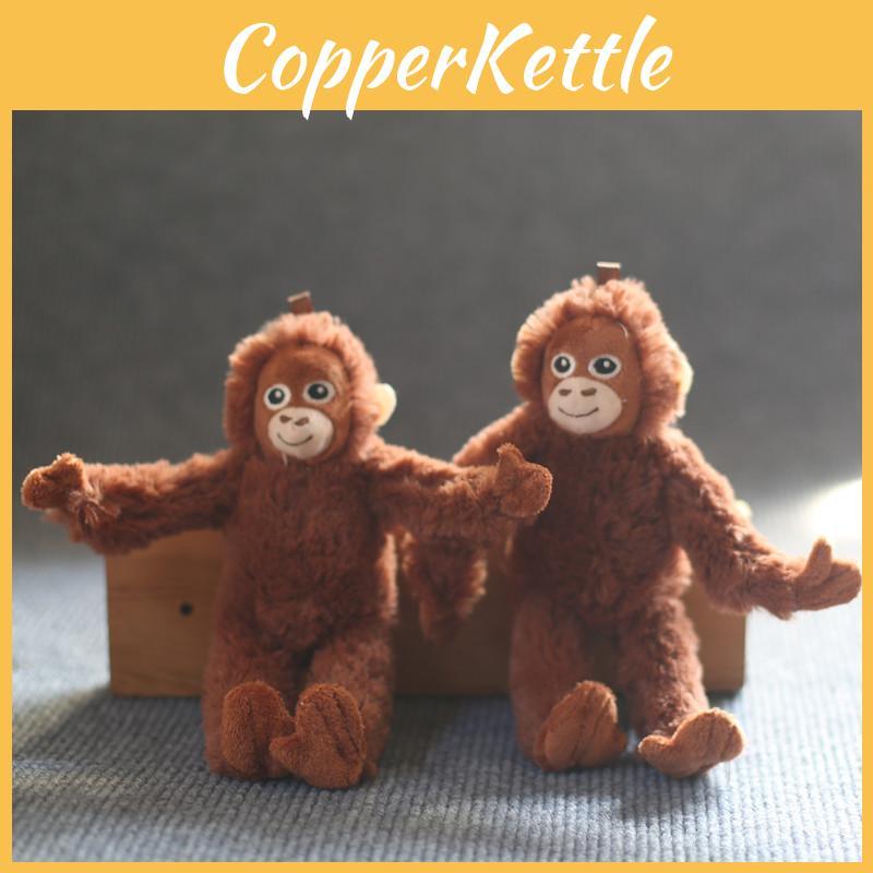 Plush Monkey Keychain With Soft Short Pile For Bag Decoration And Collection