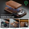 Luxury Leather Phone Case for iPhone 17 Pro Max Air 16e 16 Plus 15 14 13 12 Magnetic Attraction Detachable Card Holder Wallet