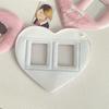 1PC Photo Sleeve Photocards Protector Heart Shaped Card Pocket Photo Frame Double Slot Photo Card Holder Pendant PVC Keychain