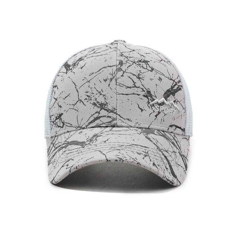 Summer Men's Sun Hat Outdoor Sports Net Baseball Cap Print Fishing Breathable Cap