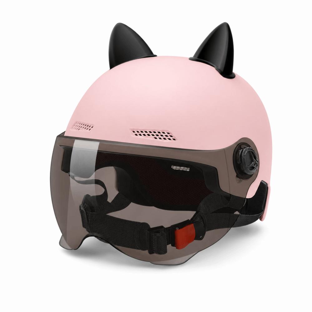 Transparent Lens Motorcycle Helmet Adjustable Riding Helmet Safety Electric Car Helmet  Women E