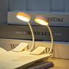 Mini LED Book Light Portable Clip Table Lamp 3 Mode Eye Protection Battery Powered Dimmable Bedside Reading Lamp USB Night Light