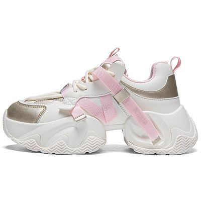 Non-Slip Wear-Resistant Breathable Low-Top Dad Shoes Women Sneaker White Platinum K0D85MC41CJ-012