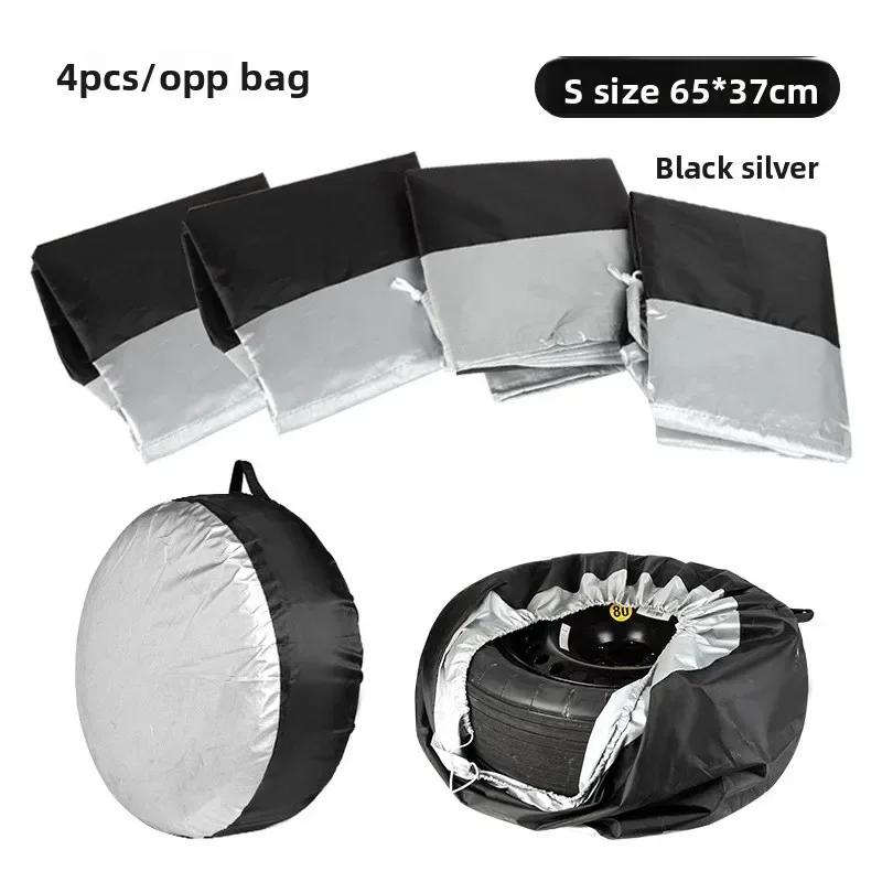 1/4PCS Foldable Design Car Spare Tire Covers Protective Set Of Waterproof Car Spare Tire Covers Inch Protect Oxford Cloth