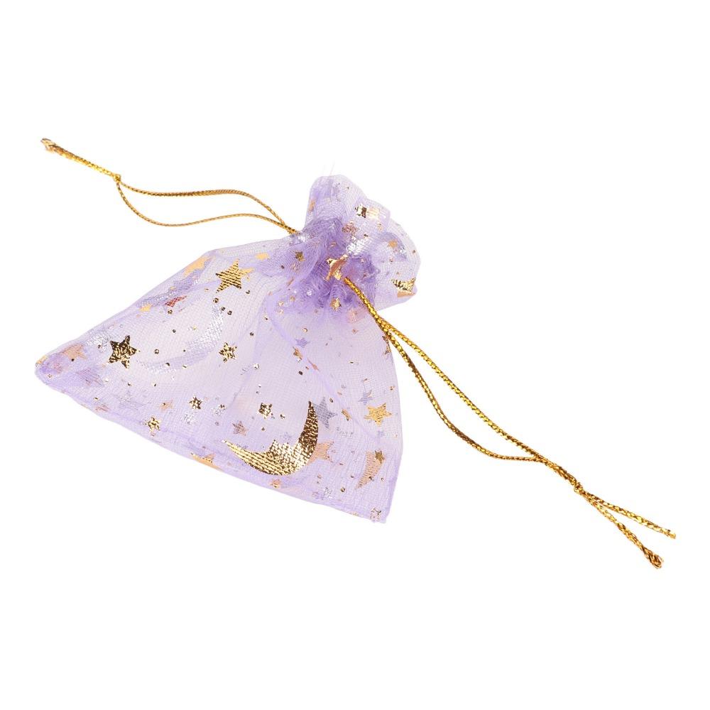 100pcs Drawstring Closure Organza Drawstring Bags Sheer Organza Jewelry Candy Bags Wedding Party