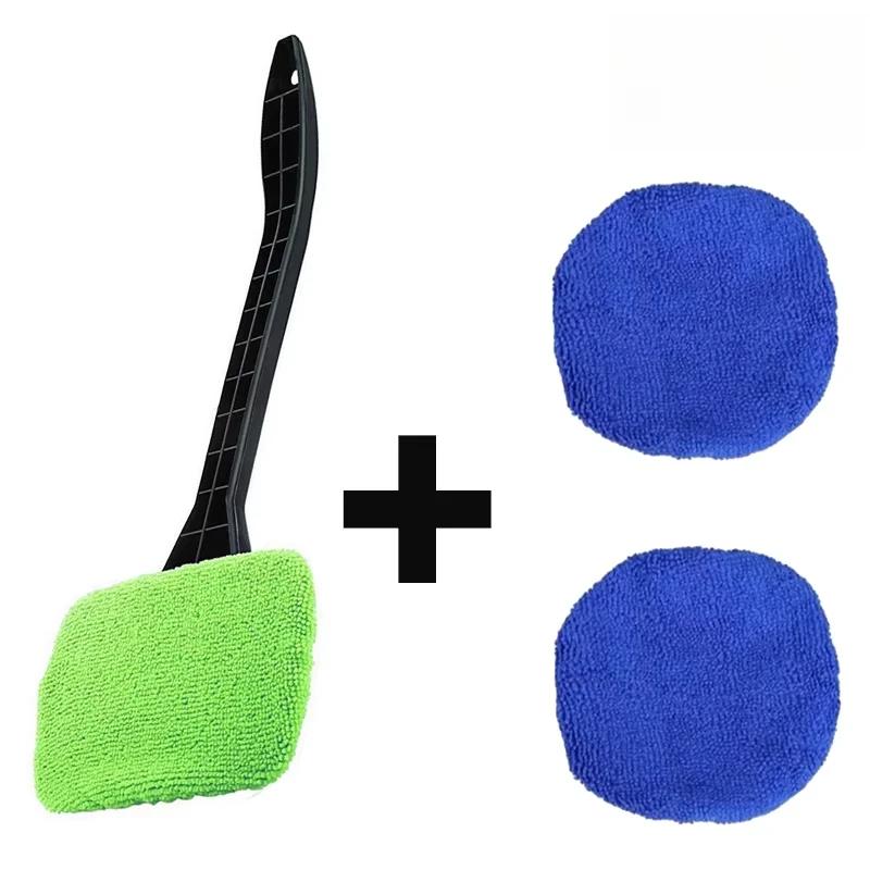 Car Window Cleaner Brush Kit Windshield Wiper Microfiber Wiper Cleaner Cleaning Brush Auto Cleaning Wash Tool Long Handle